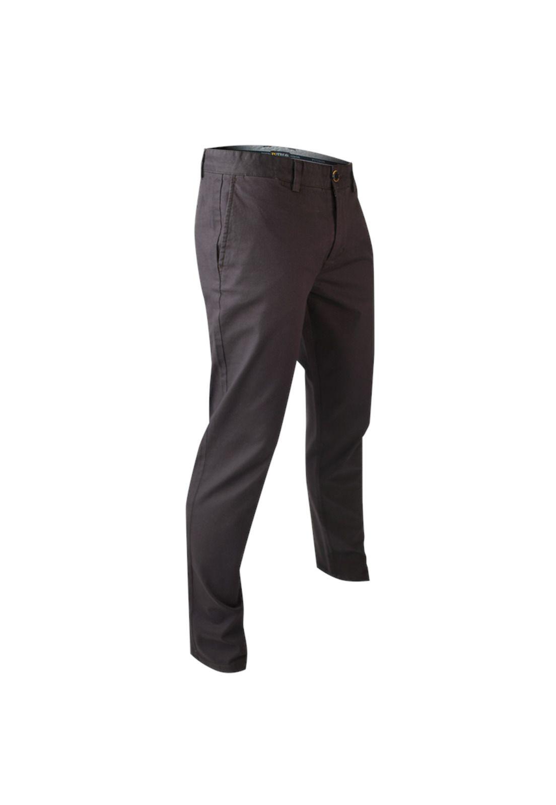 Pantalón Gabardina Spandex Frente Plano Slim Fit-1