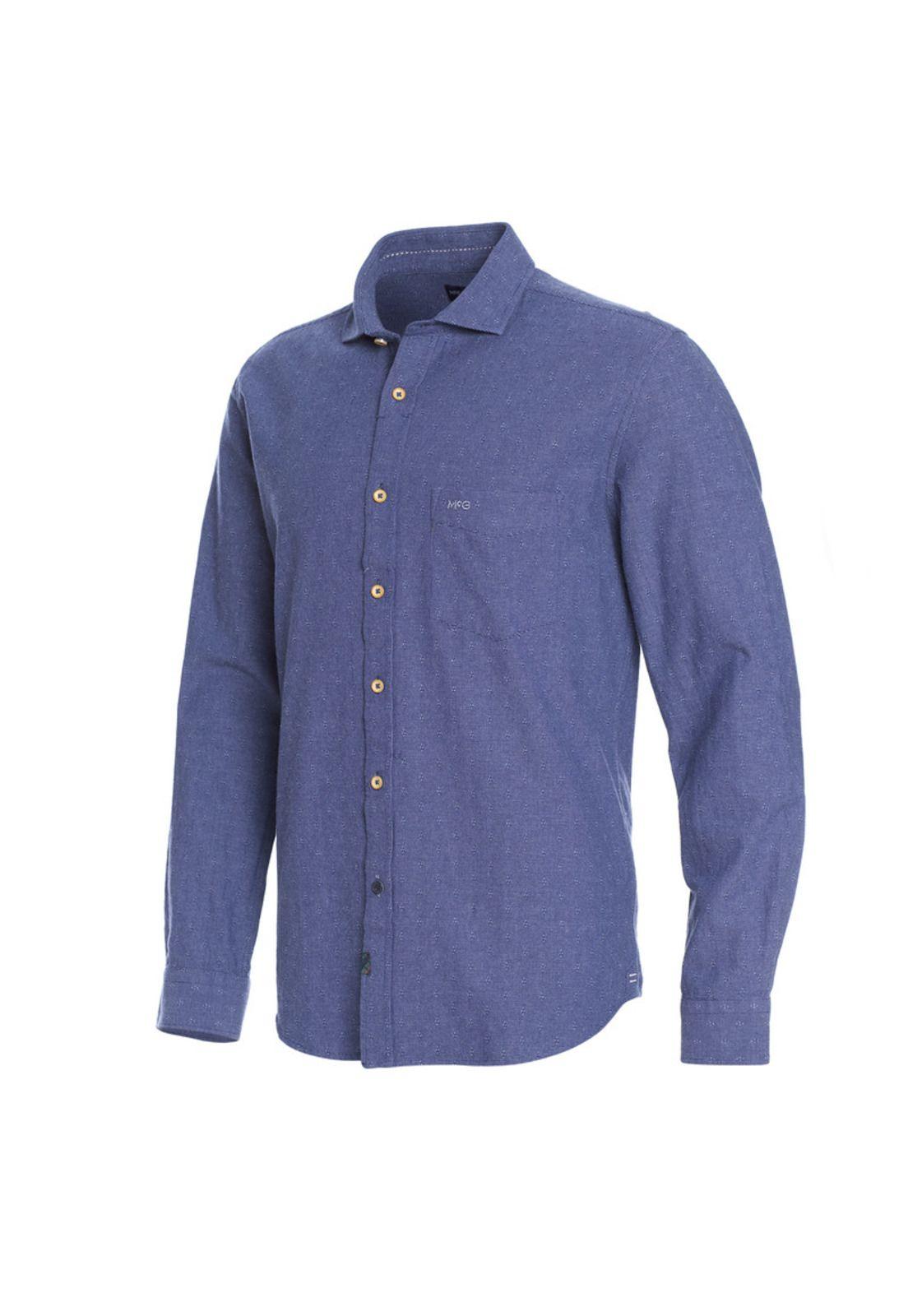 Camisa Jacquard Denim Look Comfort Fit-1