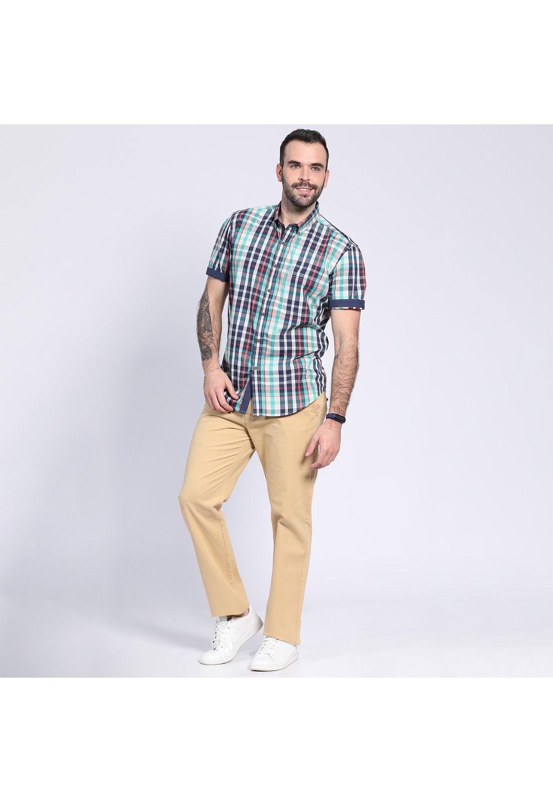 Camisa Cuadros Multicolor Verde-2