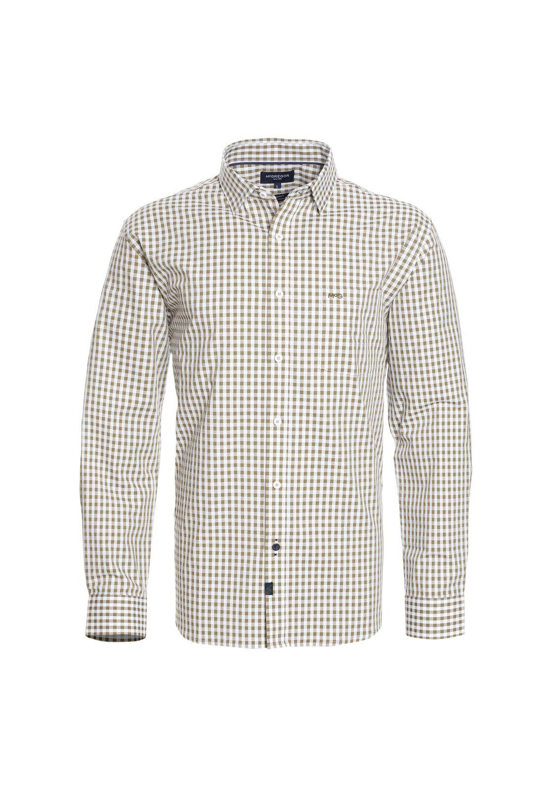 CAMISA MANGA LARGA CUADRILLÉ YD REGULAR FIT-1
