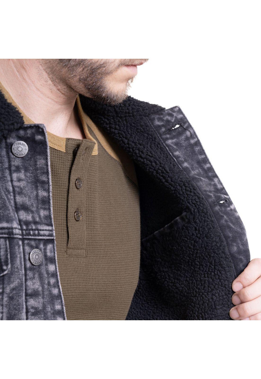 Chaqueta Denim Con Chiporro Negro-3