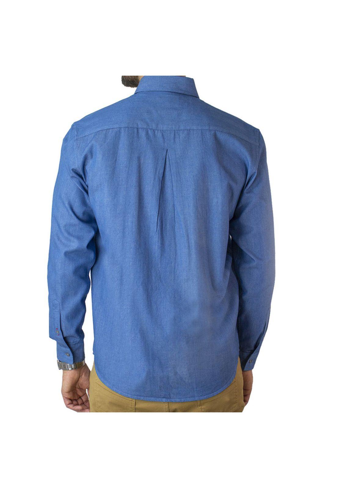 Camisa Espigas Denim Look Regular Fit-2