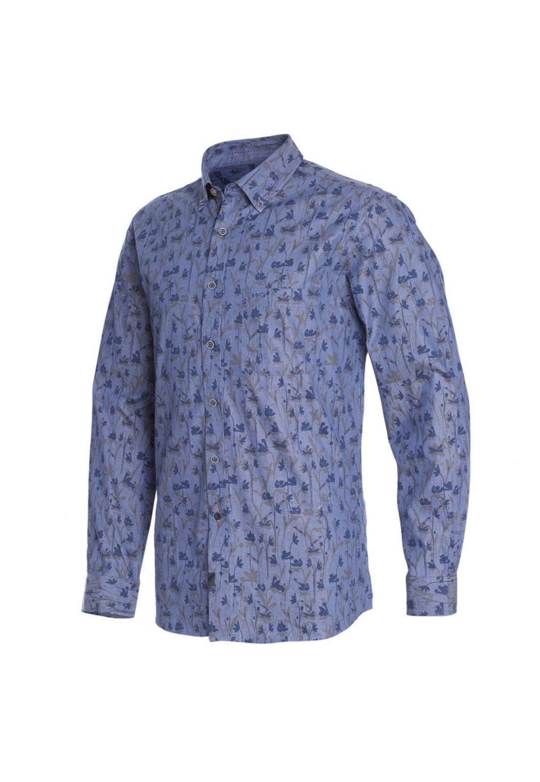 Camisa Oxford Estampada Comfort Fit-1