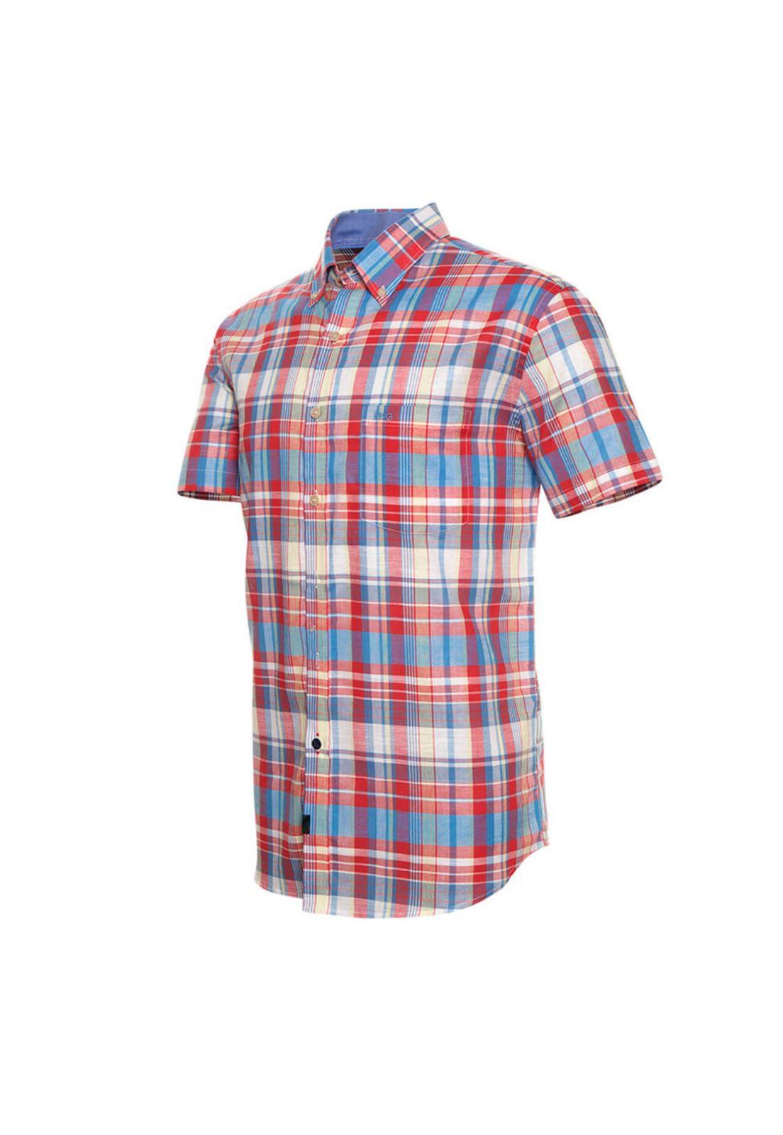 Camisa Manga Corta Casual Escocesa-1