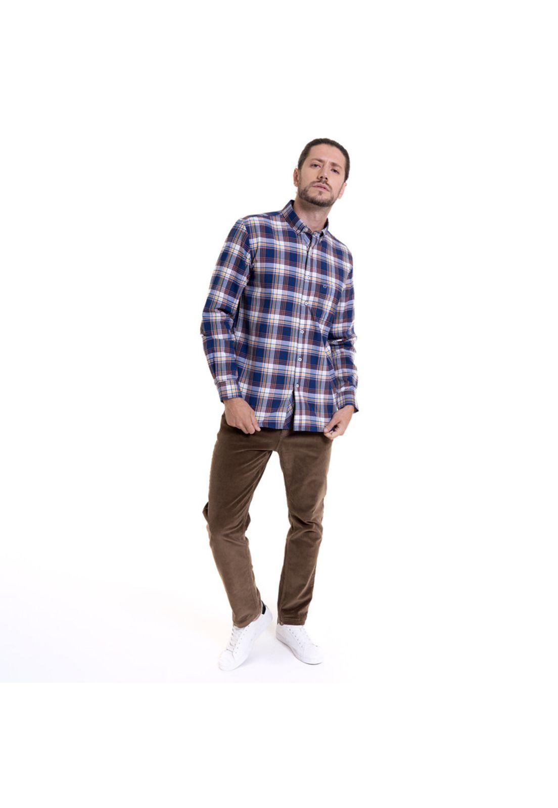 Camisa Oxford Fantasía Azul-2