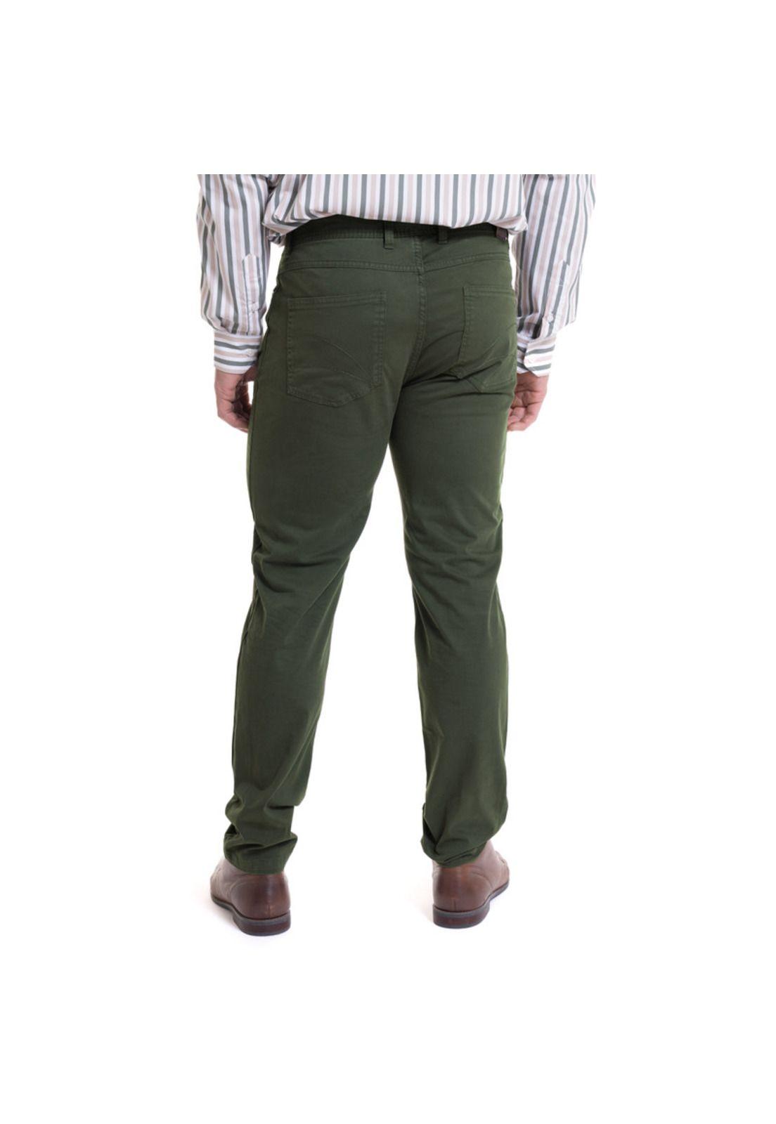 Pantalón 5 Pocket Spandex Verde Musgo-1