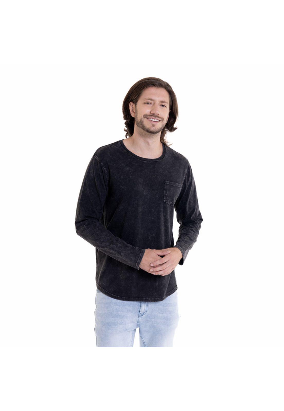 Polera Cuello Redondo Manga Larga Negro-0