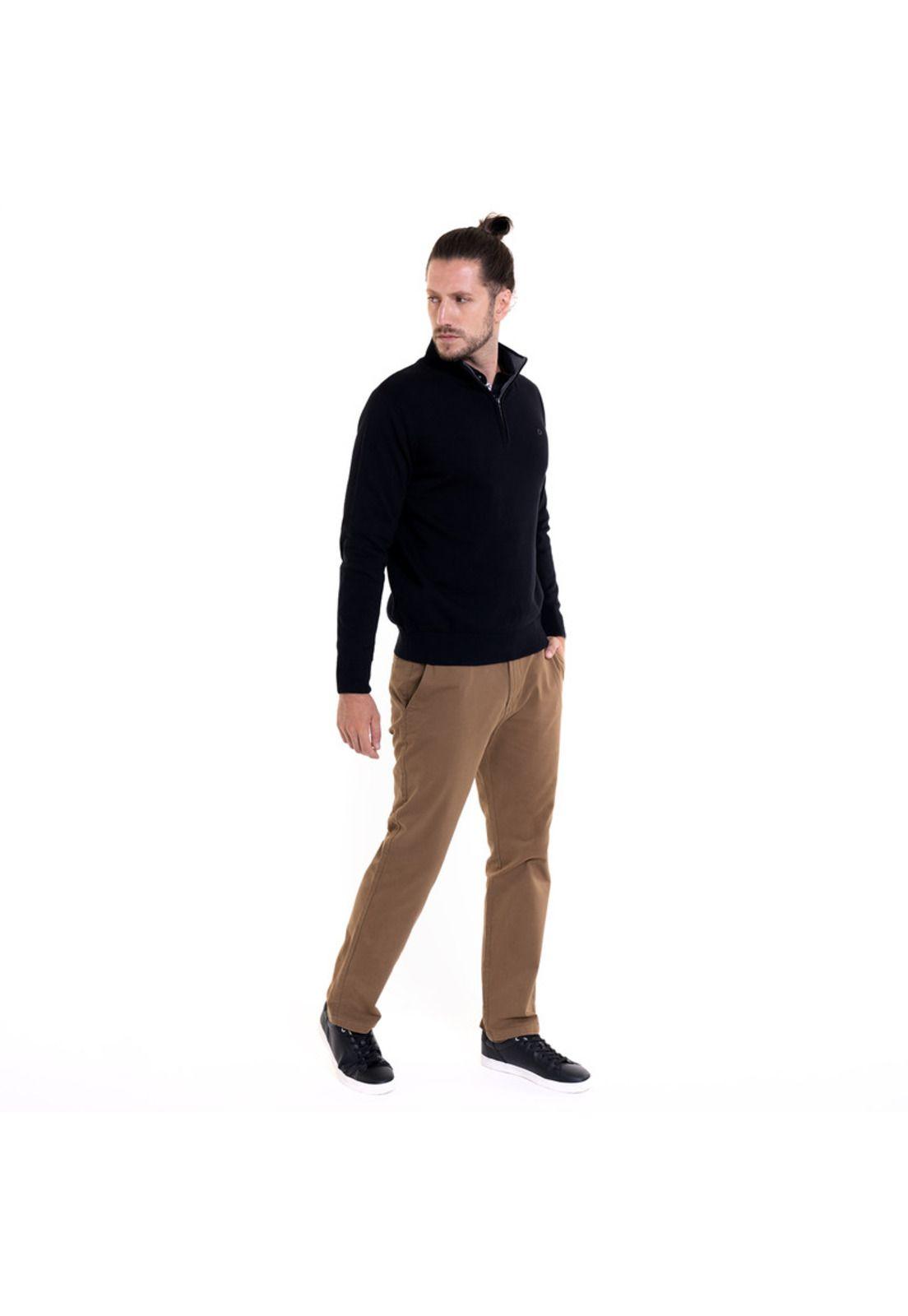 Sweater Half Zipper Negro-2