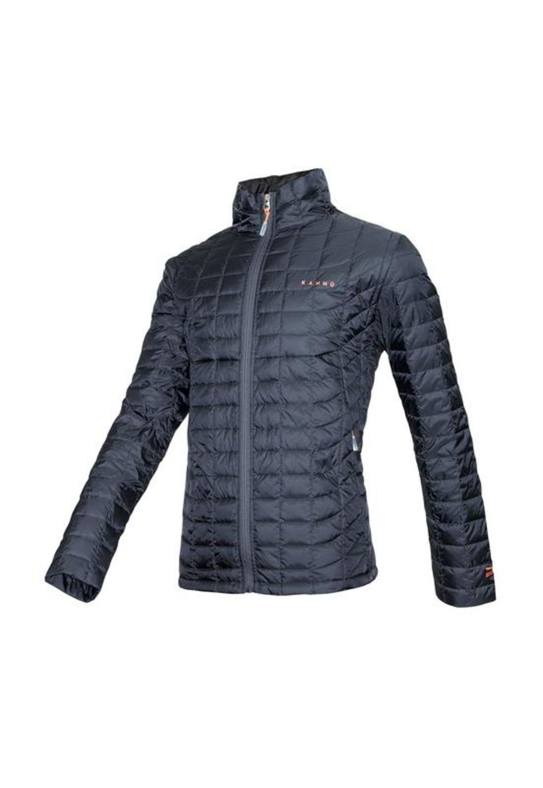 Parka De Plumas Acolchada Gris-1