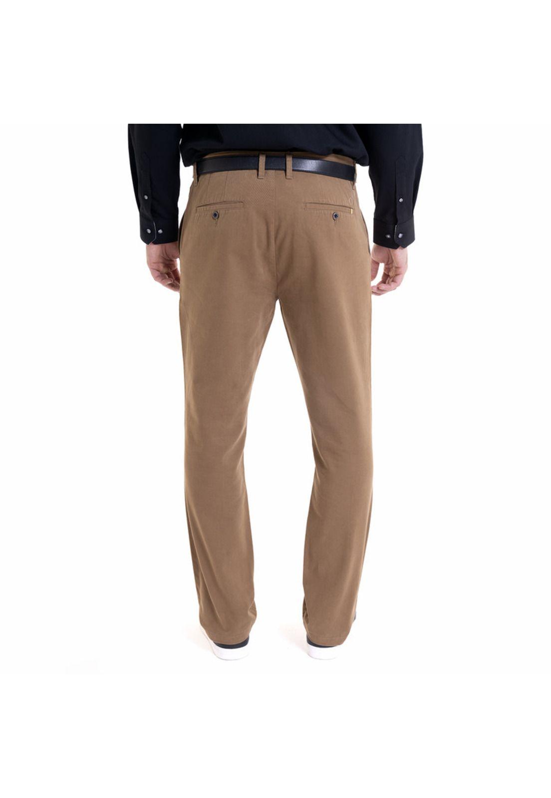 Pantalón Frente Plano Khaki-1