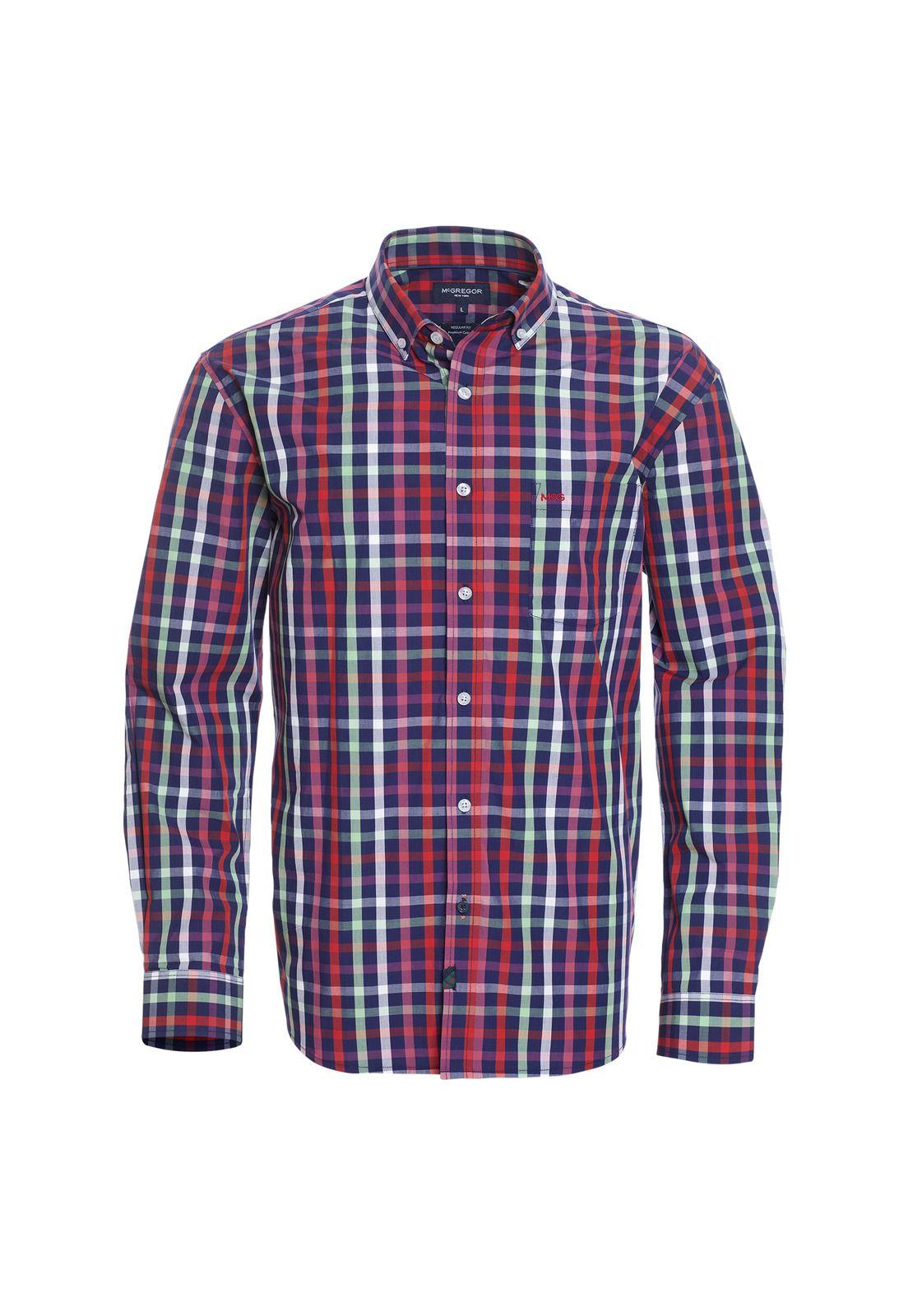 CAMISA MANGA LARGA CUADRILLÉ YD REGULAR FIT-1