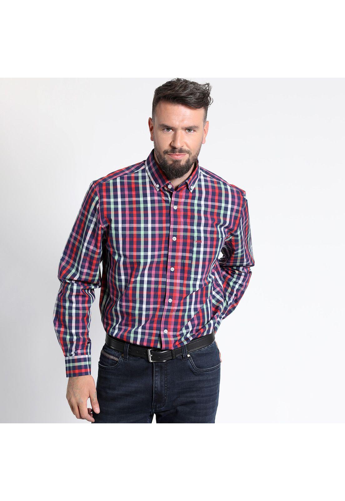 CAMISA MANGA LARGA CUADRILLÉ YD REGULAR FIT-3