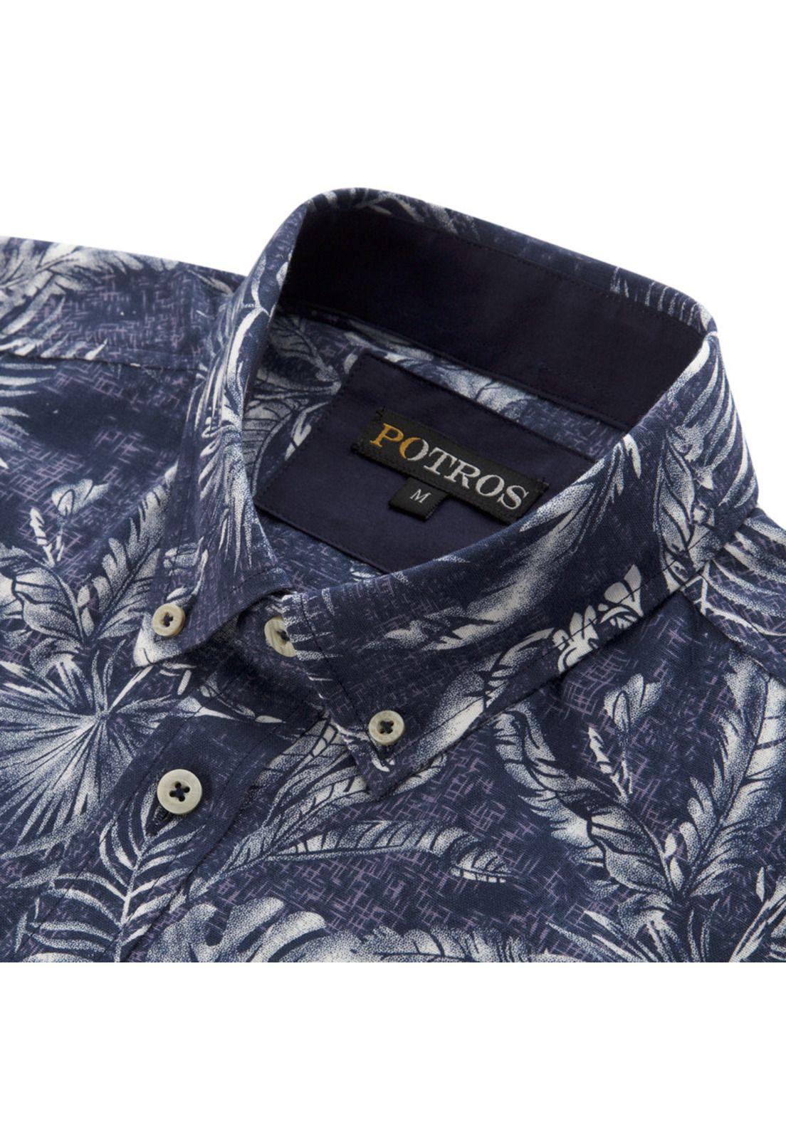 Camisa Fantasía Lino Cuello Sport-3