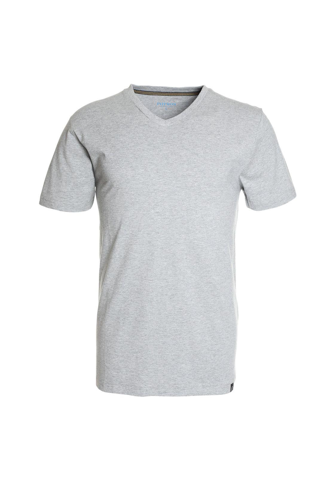 Polera Cuello V Gris-3