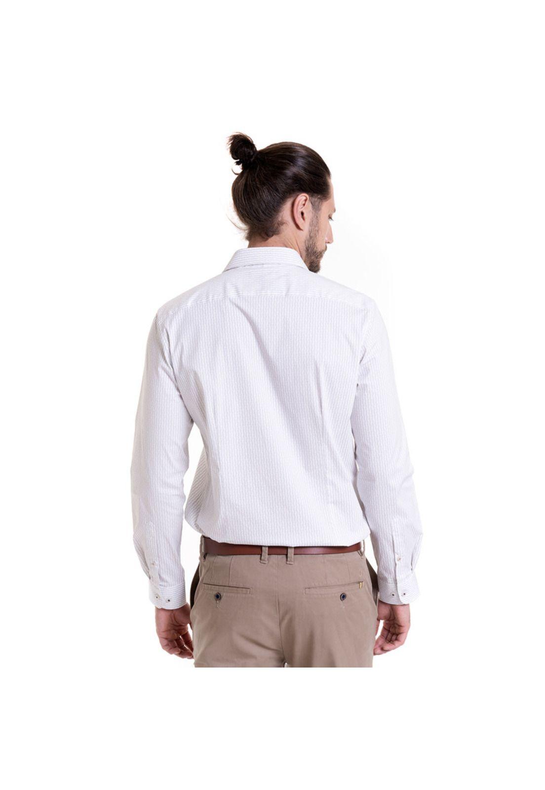 Camisa Trevira Estampada Gris claro-1