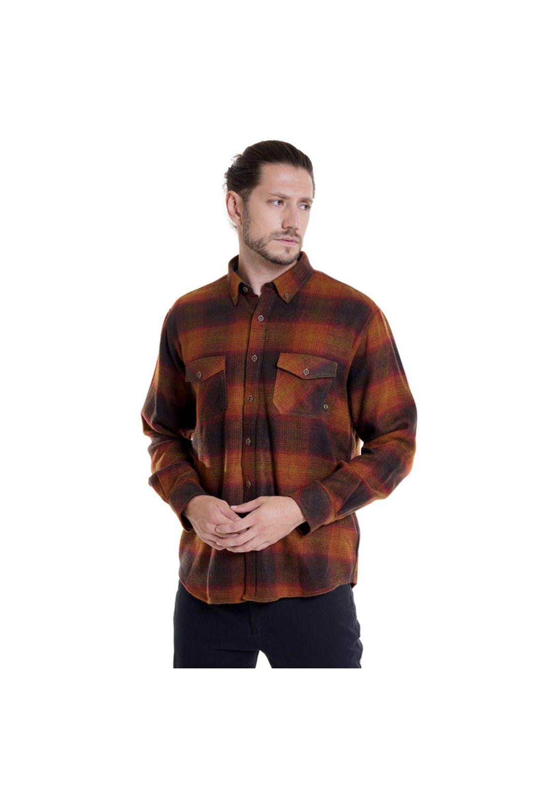 Camisa Leñadora Naranja-0