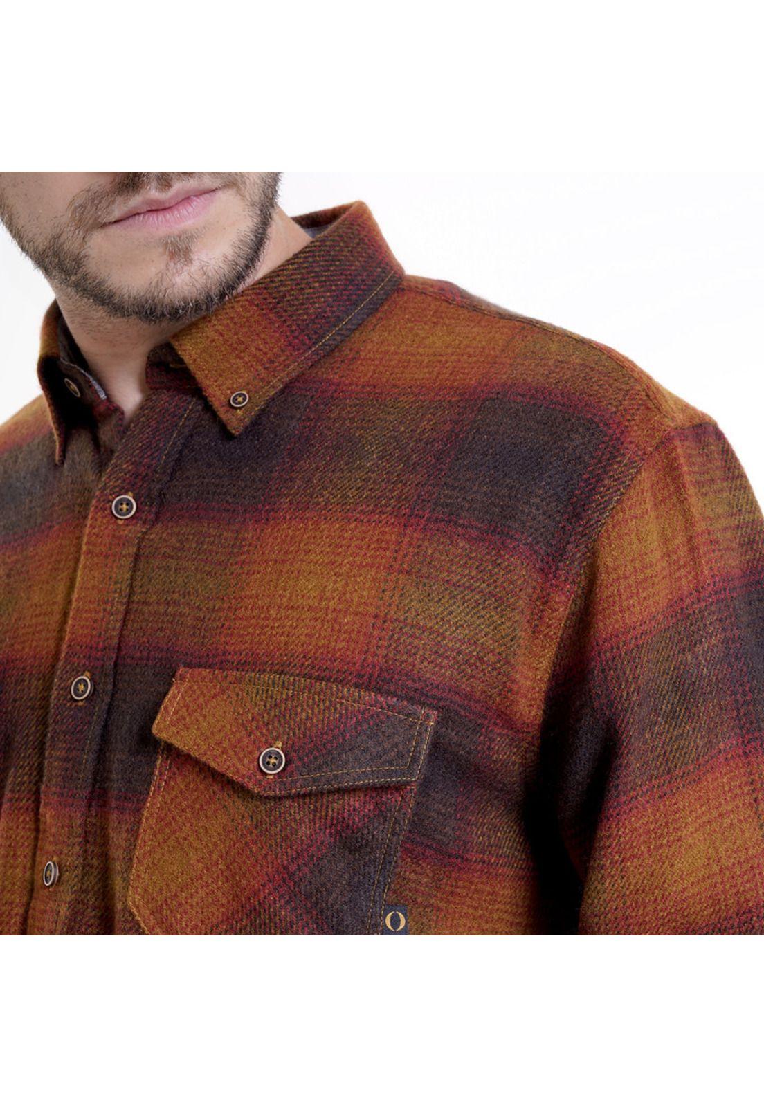 Camisa Leñadora Naranja-3