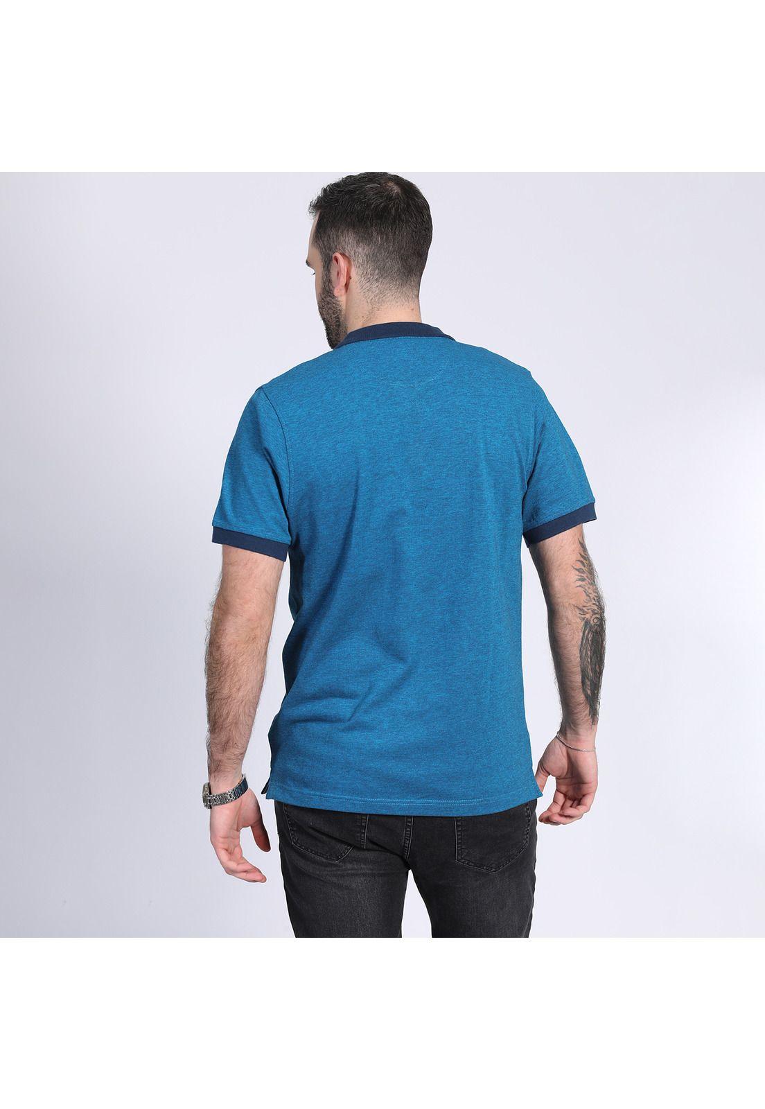 Polera Pique Fantasía Melange Azul-1