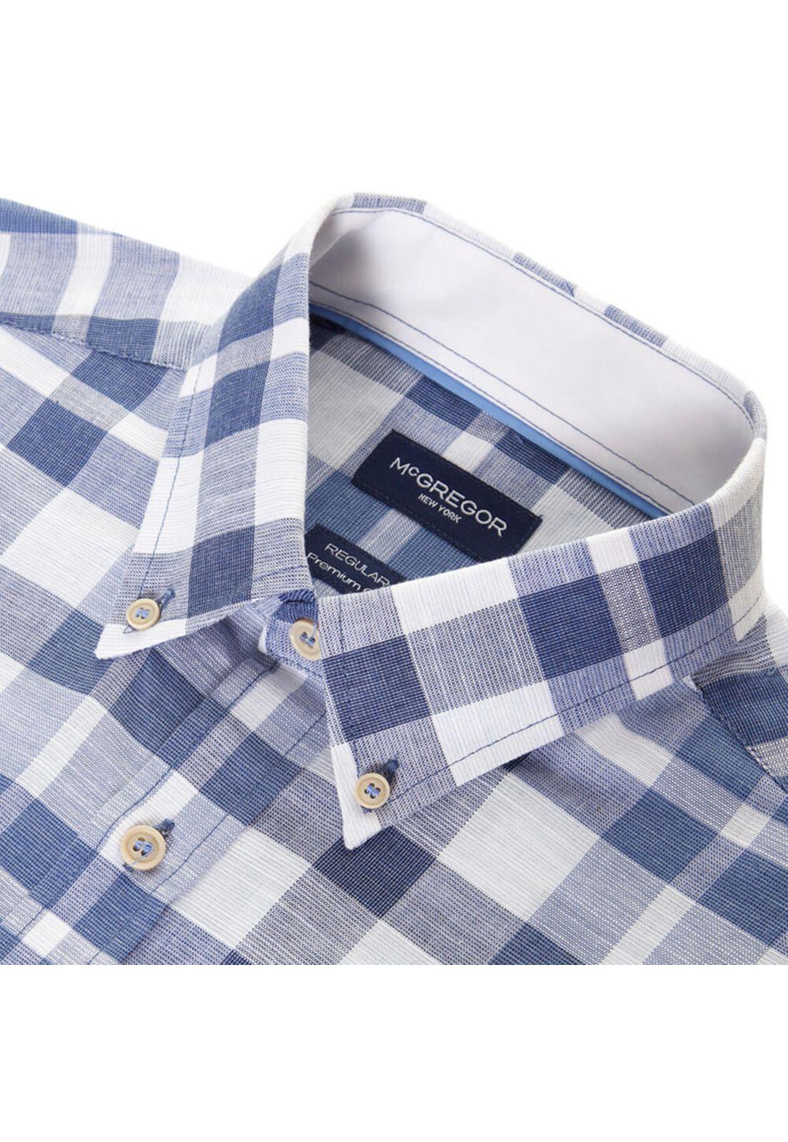 Camisa Manga Corta Casual  Escocesa-3