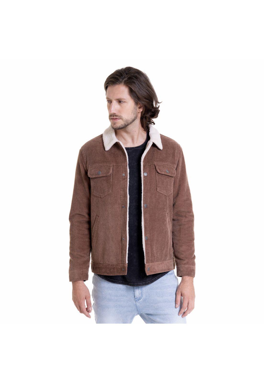Chaqueta Cotelé Con Chiporro Café-0