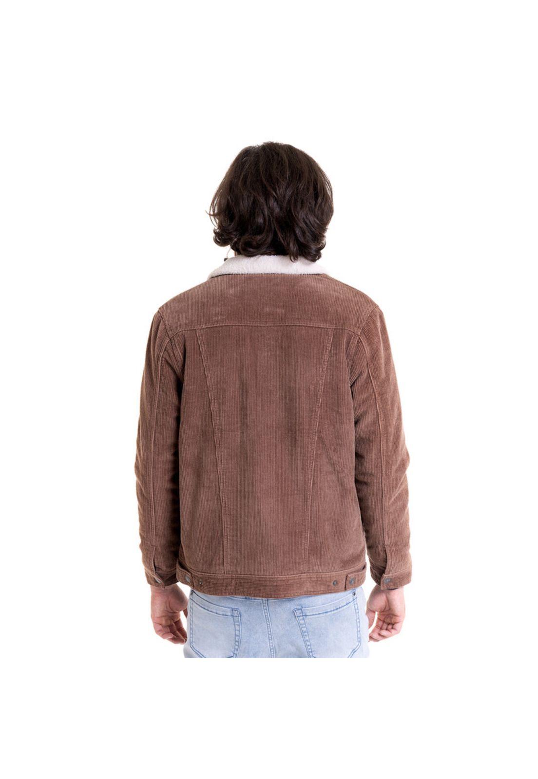 Chaqueta Cotelé Con Chiporro Café-1