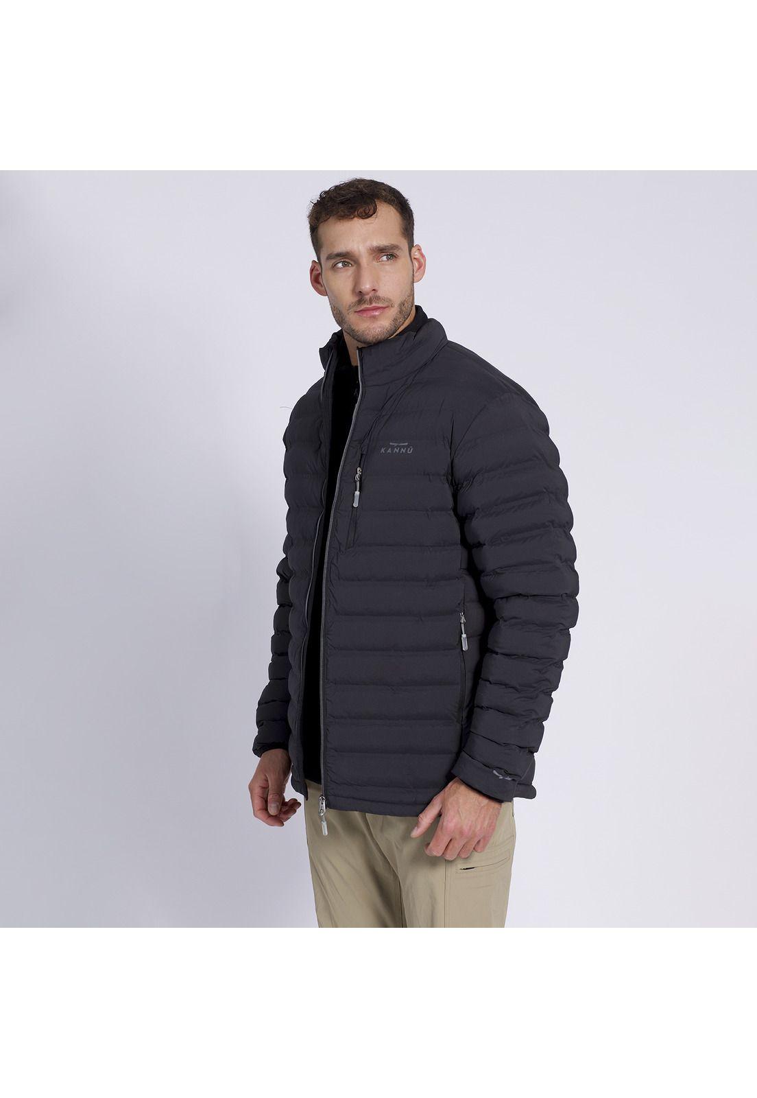 Parka Insulada Grey Hombre Negro-1