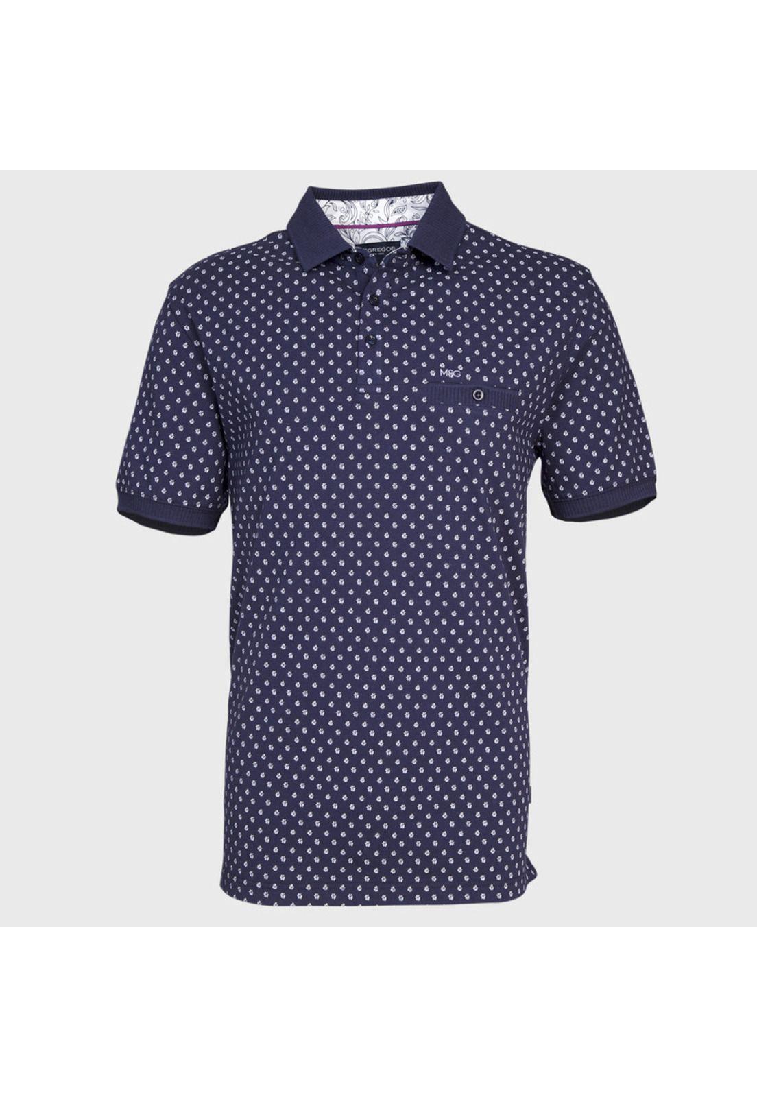 Polera Full Print Jersey Cuello Camisero MC-0