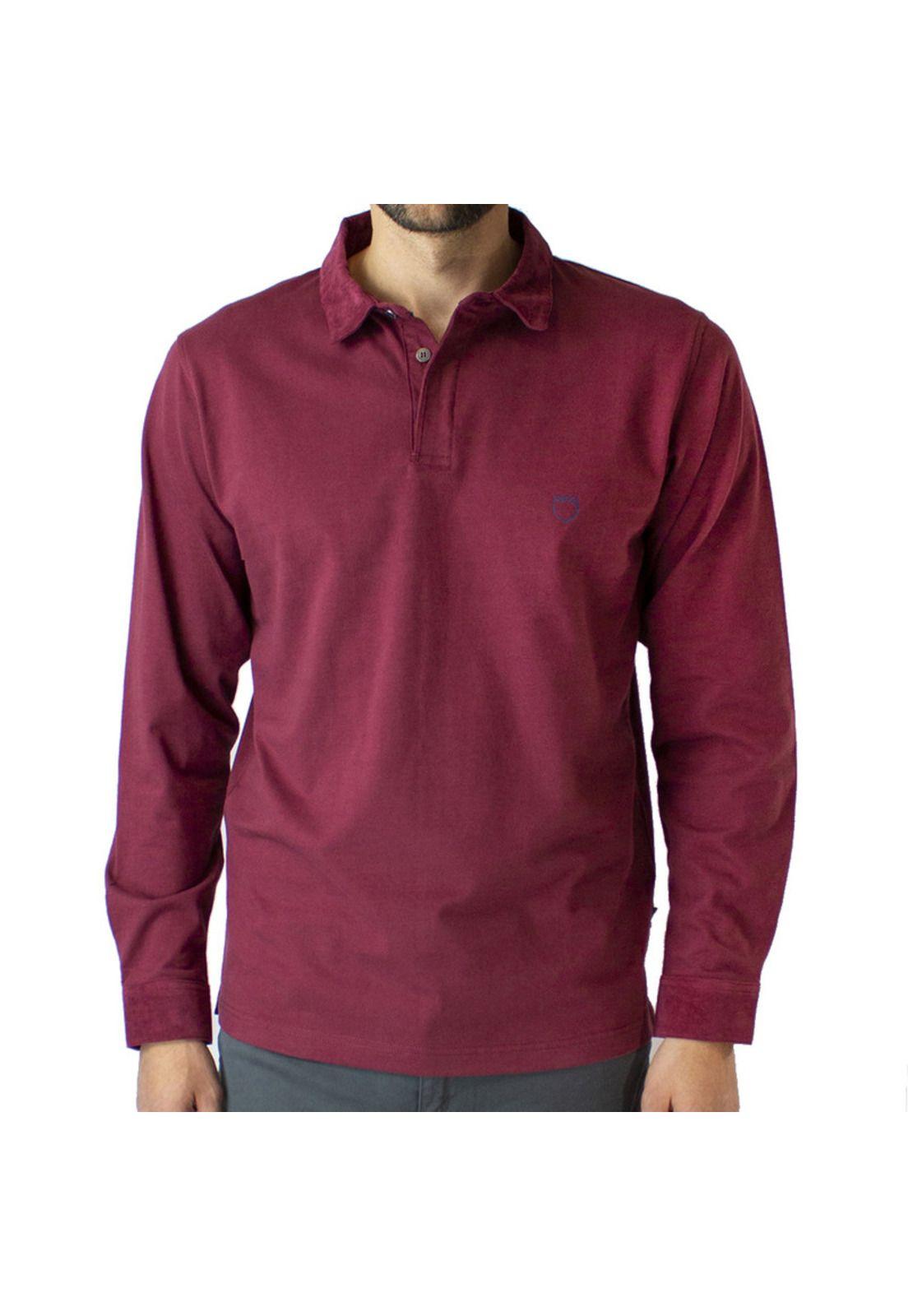 Polera Jersey Cuello Camisero Manga Larga-3