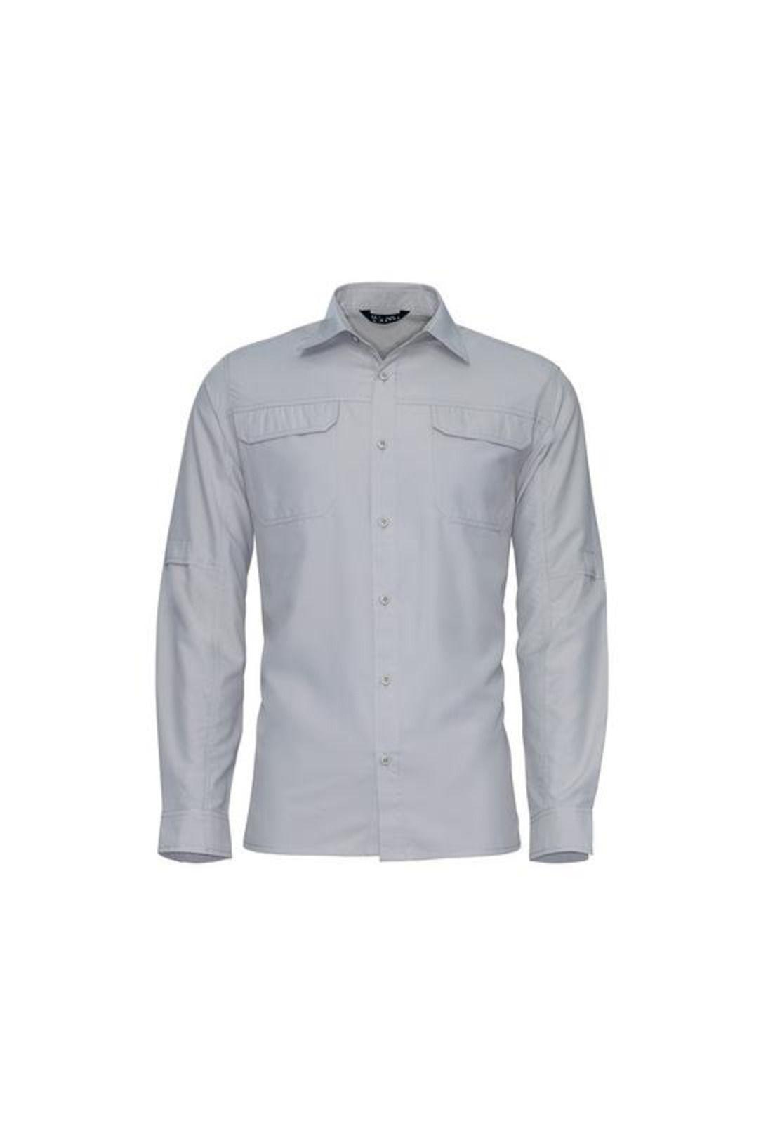 Camisa Hombre M/L Ripstop Gris-0