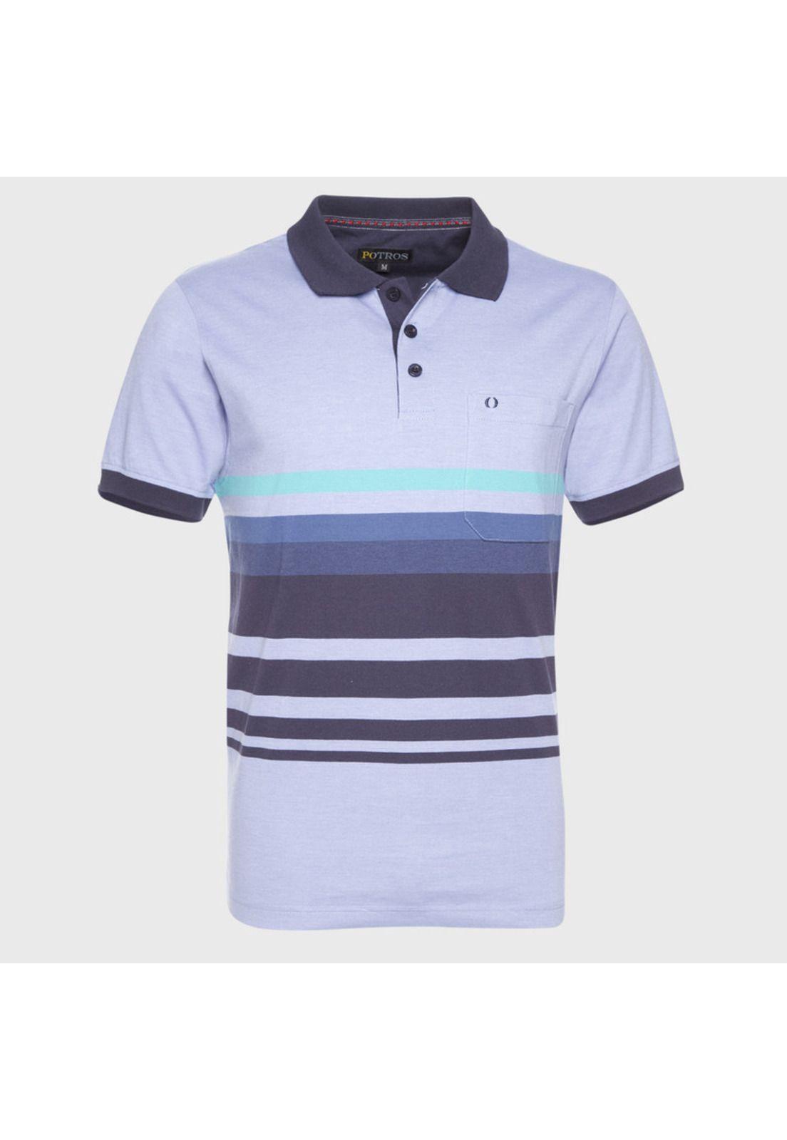 Polera Jersey  Yd Listada Fantasía Cuello Camisero-0