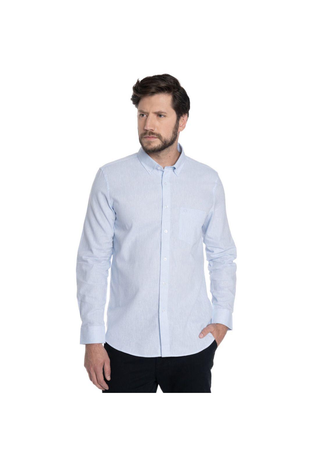 CAMISA HOMBRE CASUAL MANGA LARGA LINO BOLONIA-0