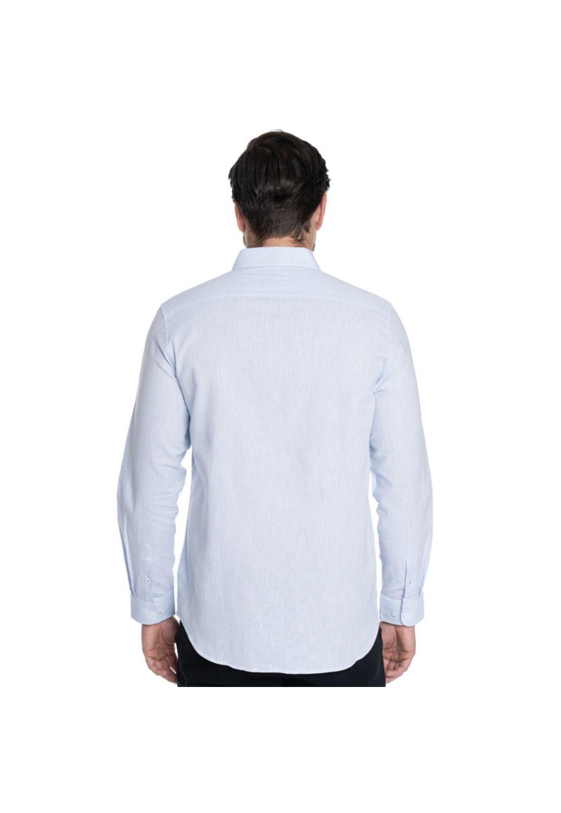 CAMISA HOMBRE CASUAL MANGA LARGA LINO BOLONIA-1