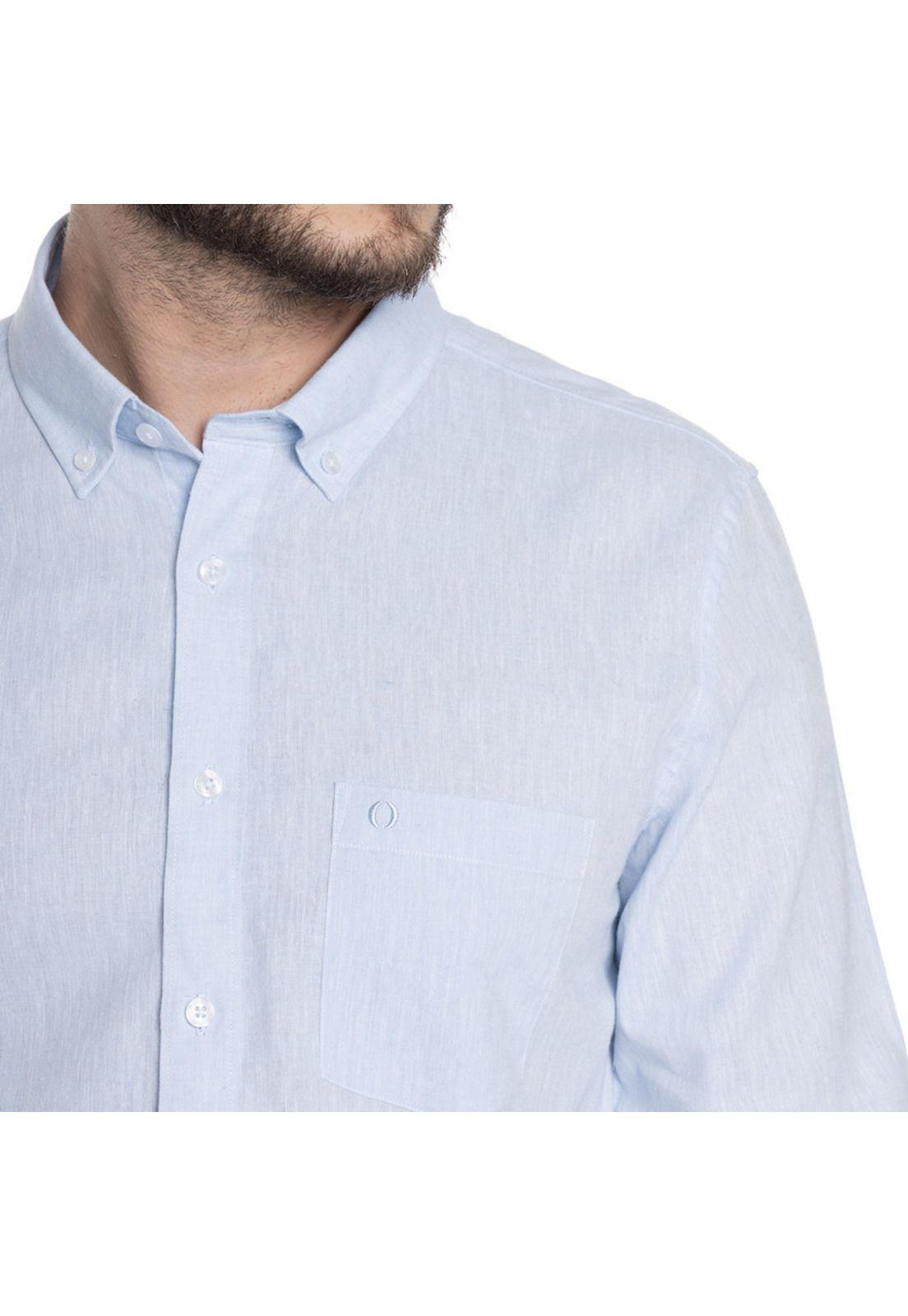 CAMISA HOMBRE CASUAL MANGA LARGA LINO BOLONIA-2