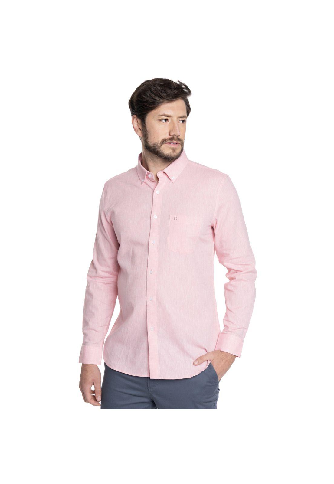 CAMISA HOMBRE CASUAL MANGA LARGA LINO BOLONIA-4