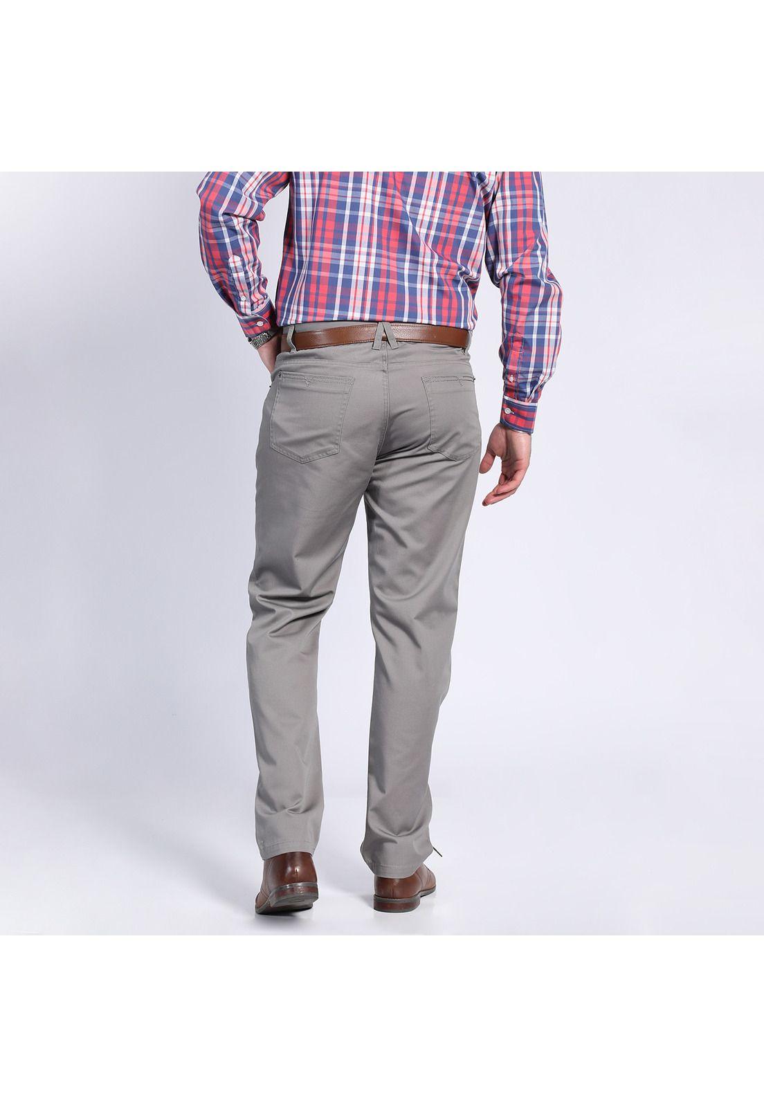 Pantalón Gabardina 5 Bolsillos Regular Fit Gris oscuro-1