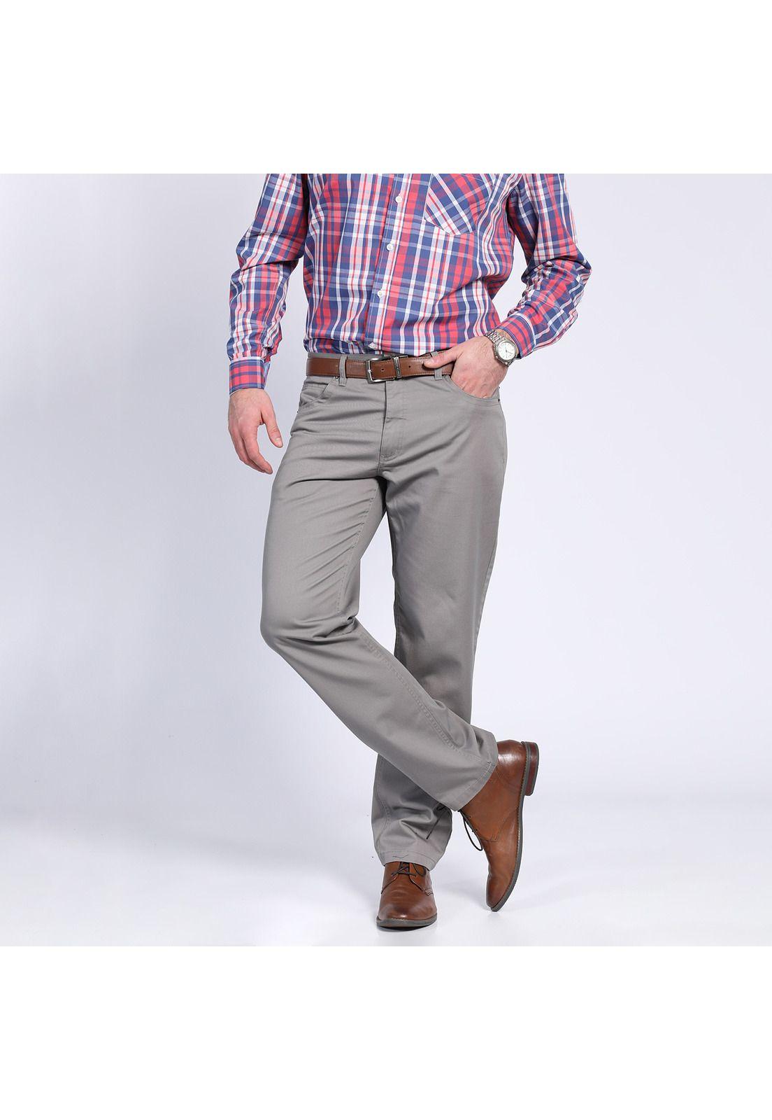 Pantalón Gabardina 5 Bolsillos Regular Fit Gris oscuro-2