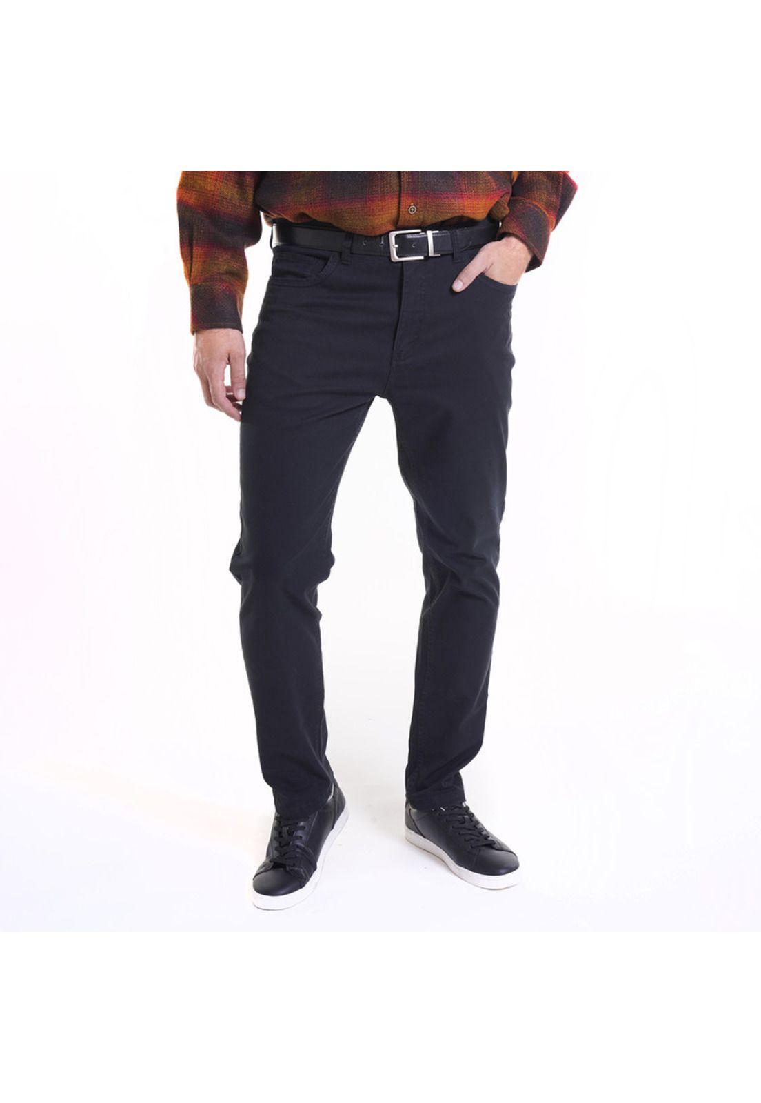 Pantalón 5 Bolsillos Spandex Negro-0