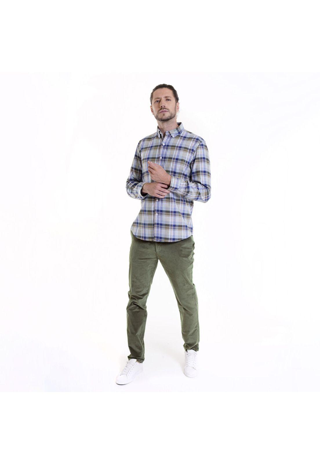 Pantalón Micro Cotelé 5 Bolsillos Verde musgo-2