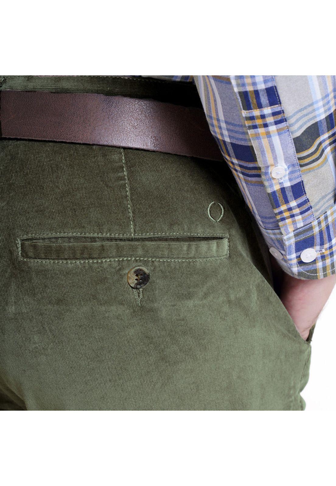 Pantalón Micro Cotelé 5 Bolsillos Verde musgo-3