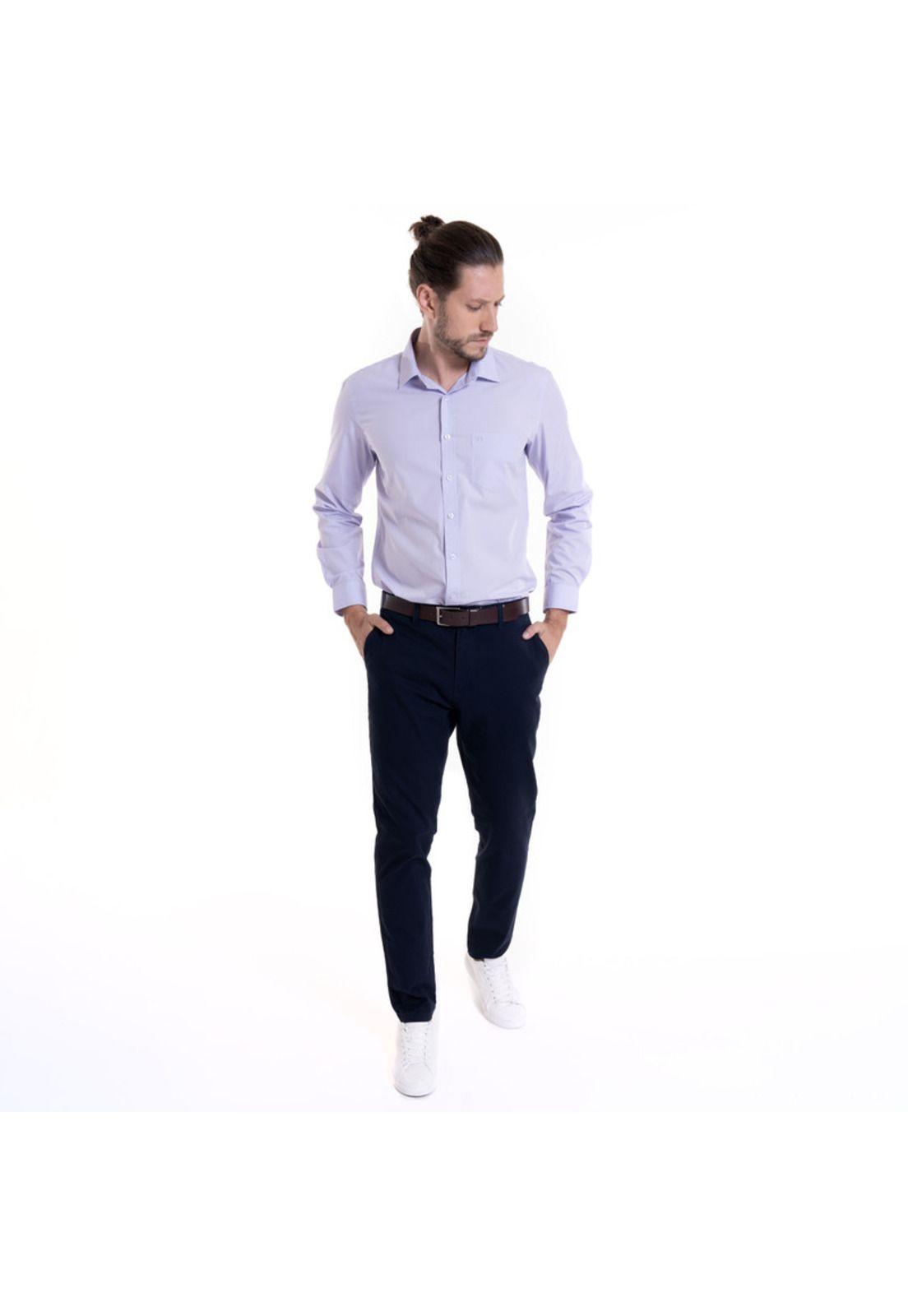 Camisa Lisa Básica Tailored Fit Lila-2