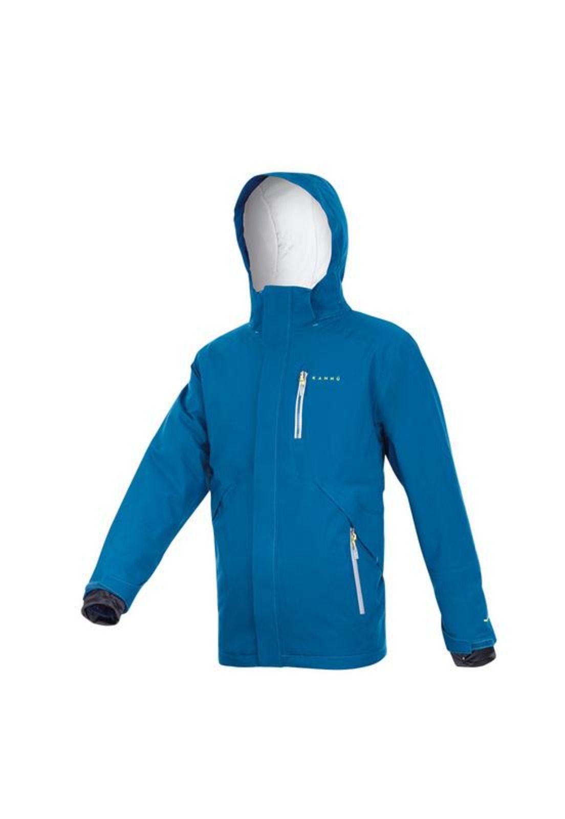 Parka Larga Hombre Azul-1