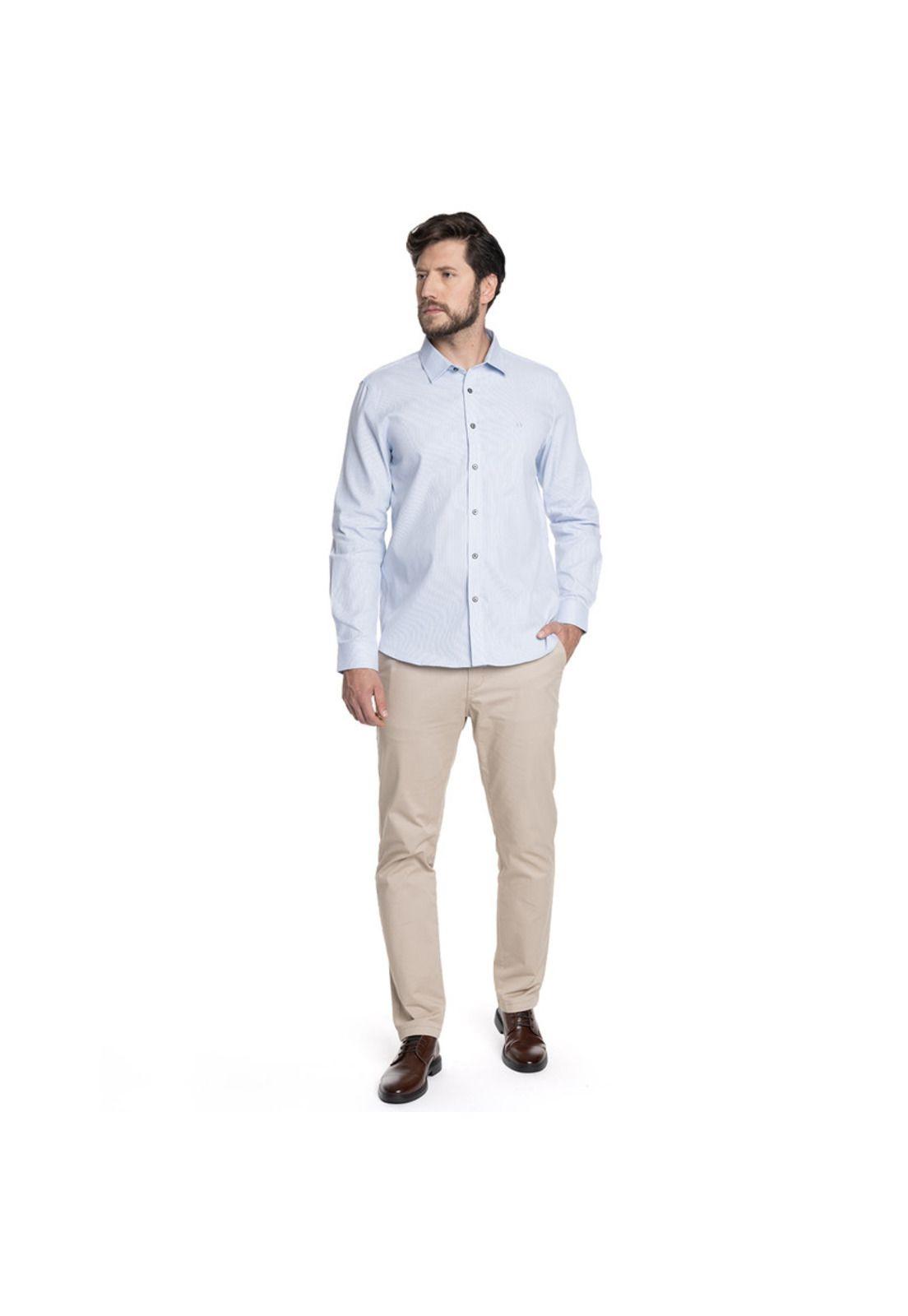 CAMISA HOMBRE CASUAL MANGA LARGA TEXTURADA GRANADA-3