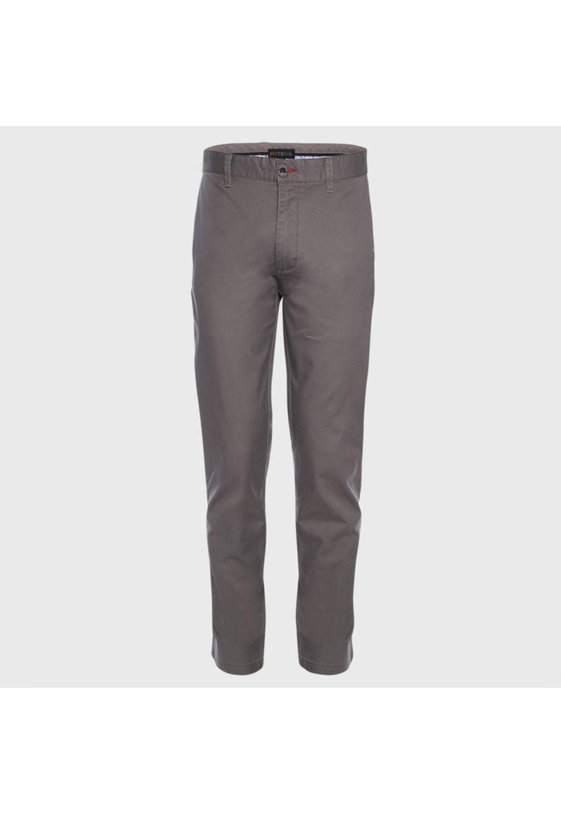 Pantalón Gabardina Spandex Frente Plano Slim Fit-0