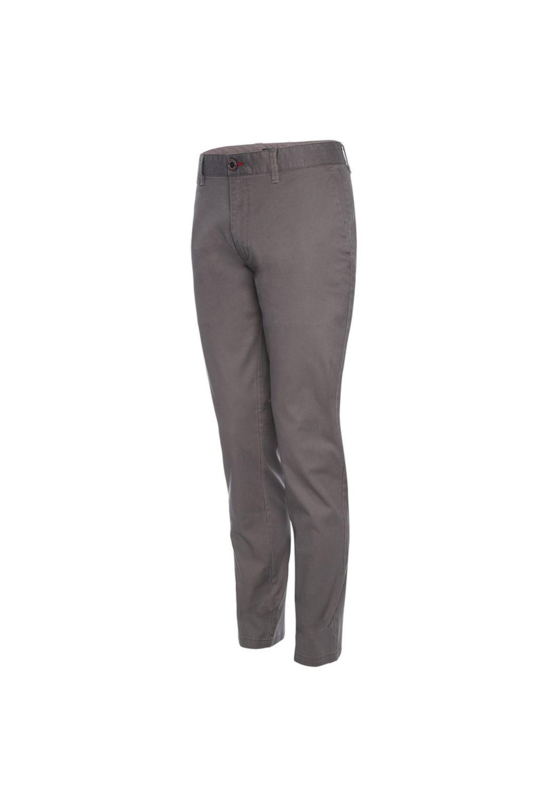 Pantalón Gabardina Spandex Frente Plano Slim Fit-1
