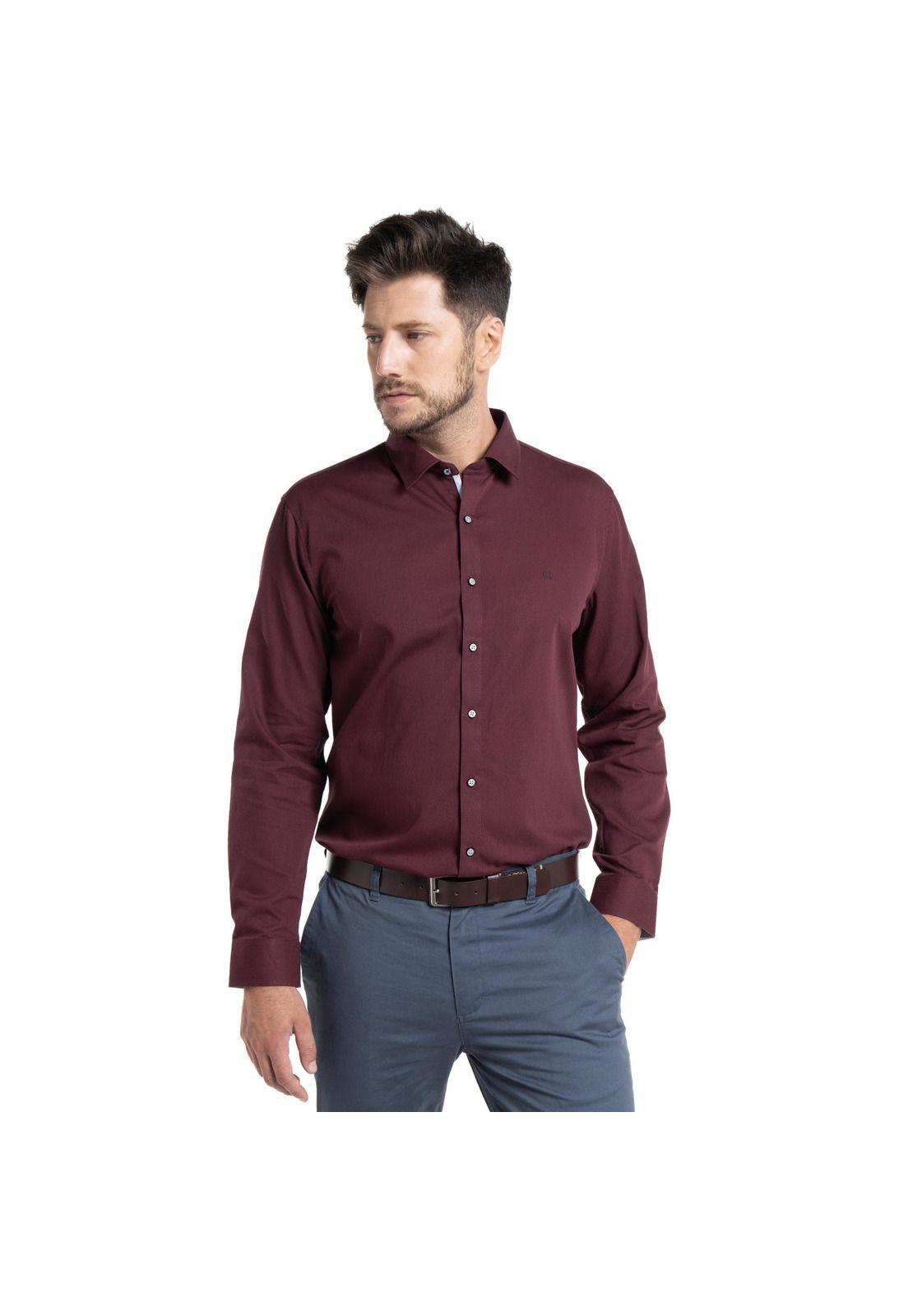 Camisa Jacquard Santillana Hombre Manga Larga-0