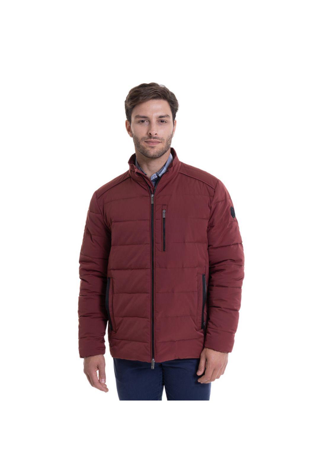 Parka Térmica Acolchada Rojo Oscuro-0