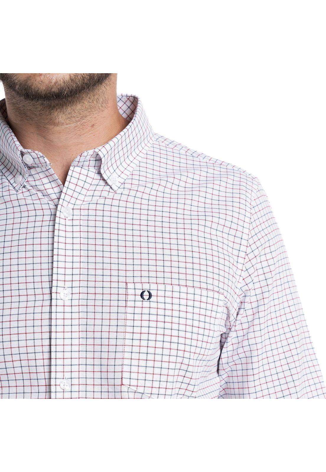 Camisa Oxford Cuadros Londres Hombre Manga Larga-6