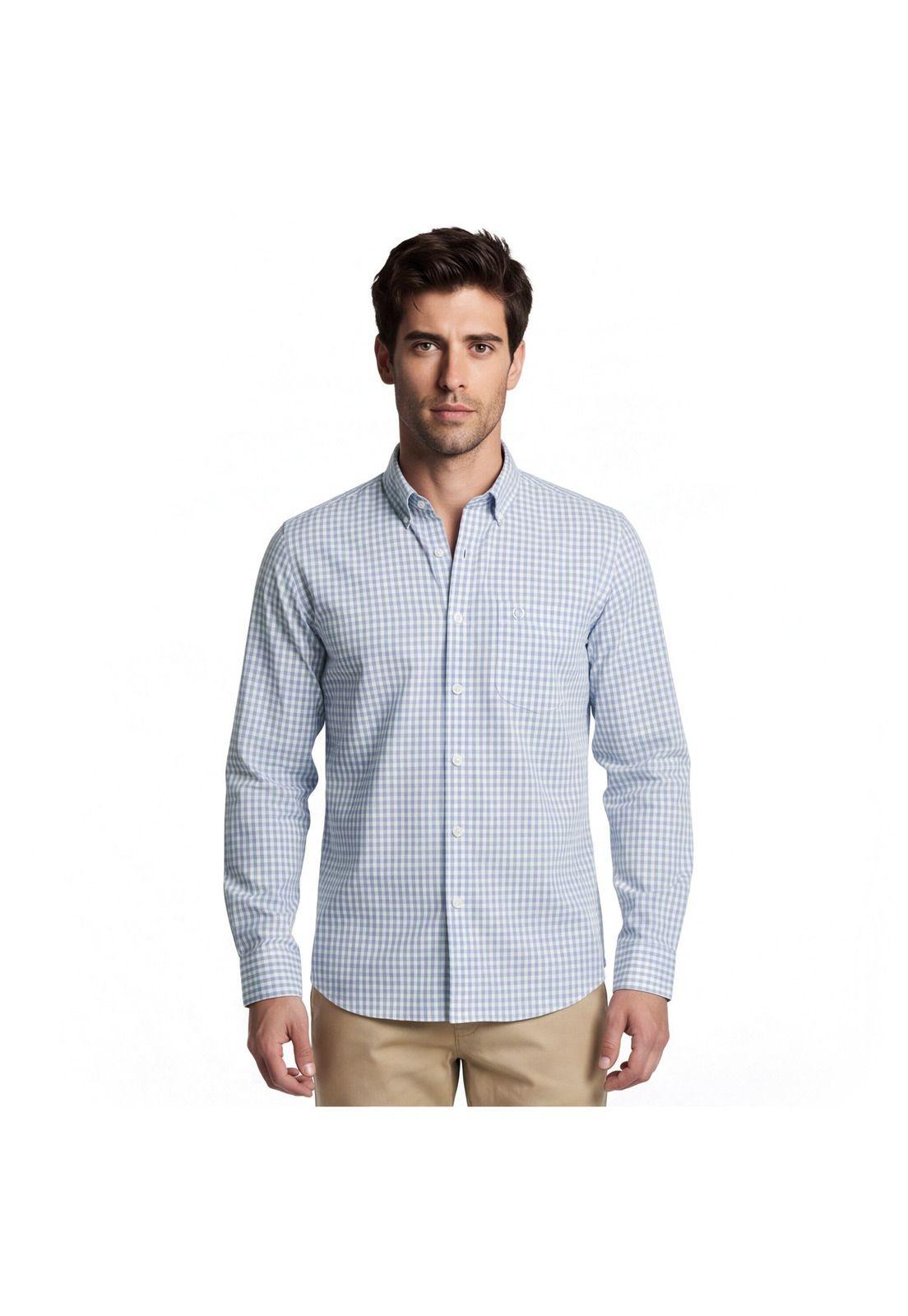 CAMISA CASUAL MANGA LARGA OXFORD CUADROS CÓRDOBA-0