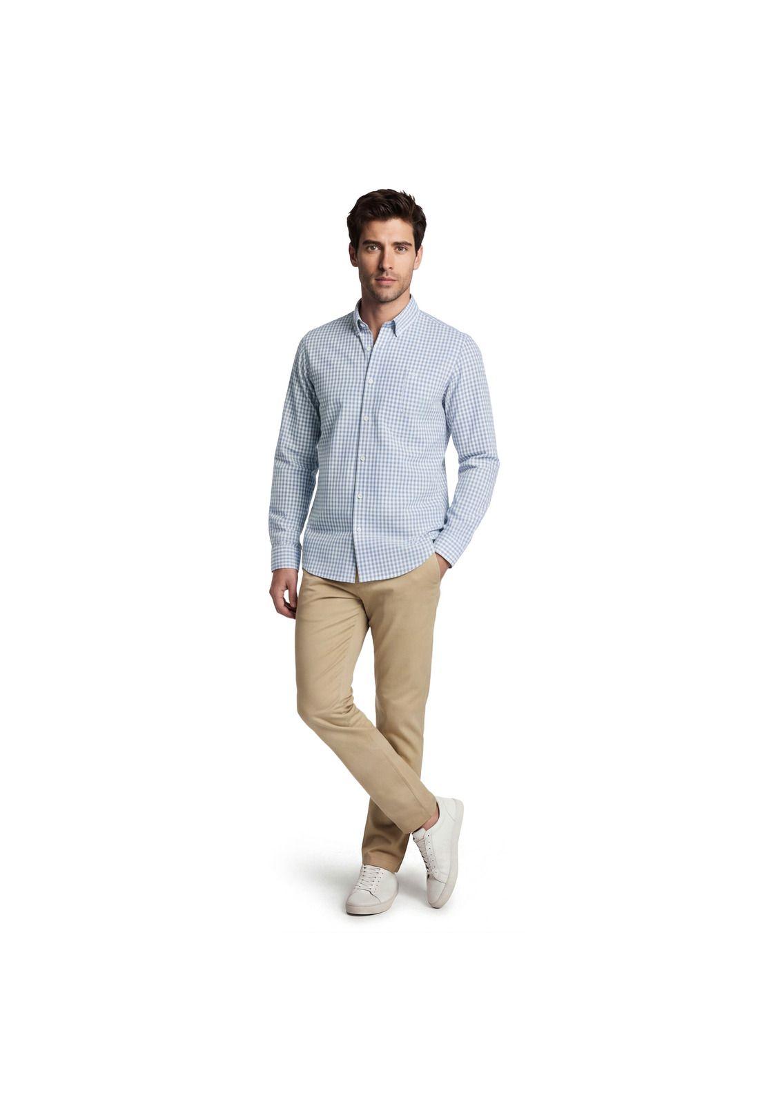 CAMISA CASUAL MANGA LARGA OXFORD CUADROS CÓRDOBA-3