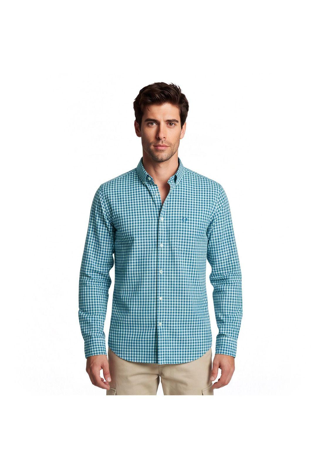 CAMISA CASUAL MANGA LARGA OXFORD CUADROS CÓRDOBA-0